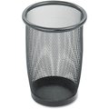 Safco 3 qt Round Round Mesh Wastebaskets, Black, Steel SAF9716BL